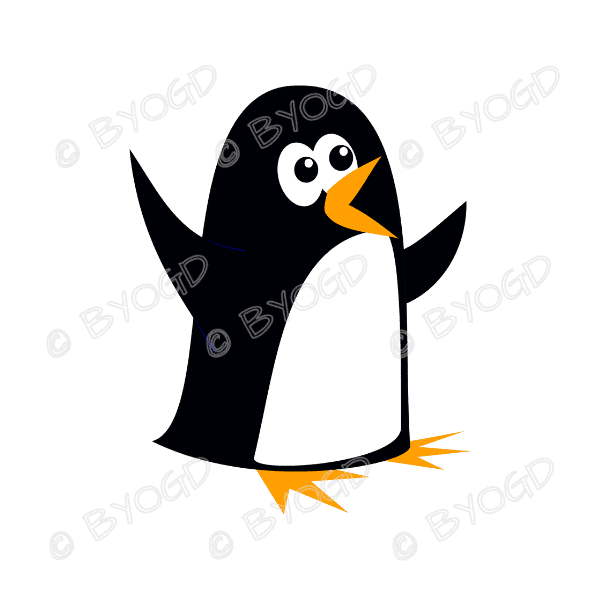 Christmas Penguins: A single Penguin ⋆ Be Your Own Graphic Designer