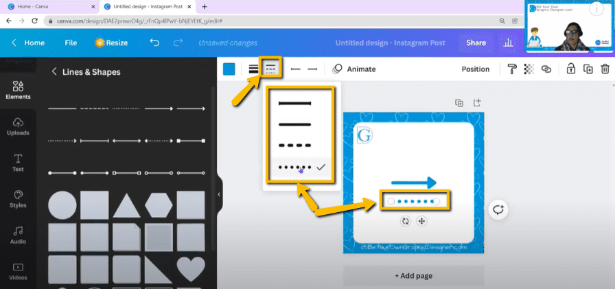 Canva Lines Styles