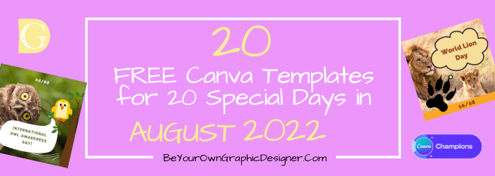 20 Free Canva Templates for August 2022